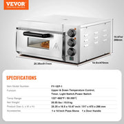 Load image into Gallery viewer, Amocart Commercial Pizza Oven Countertop Single Deck Layer Stainless Steel Electric Pizza Oven with Stone Handle Pizza Maker
