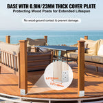 SucceBuy Post Base Stainless Steel Adjustable Post Anchor Bracket  Base Pavilion Deck Porch Handrail Support Decorative Plate