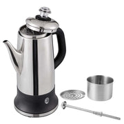 Bild in Galerie-Viewer laden, Amocart 12-Cup Electric Percolator Coffee Pot 304 Stainless Steel Coffee Percolator with Keep Warm Function
