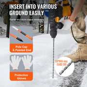 Charger l'image dans la visionneuse de galerie, Amocart Driveway Markers 48 inch 0.4 inch Diameter Fiberglass Poles Snow Stakes For Parking Lots Walkways Easy Visibility
