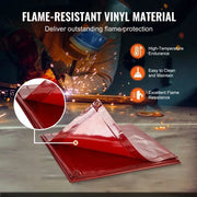 Load image into Gallery viewer, SucceBuy Welding Curtain Screen 6'x6' Hanging Welding Curtain Wall Flame-Resistant Vinyl Welding Protection Screens Portable Red

