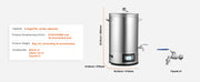 Load image into Gallery viewer, Amocart Electric Brewing System 8 GALLON Brewing Stock Pot All-in-One Home Beer Brewer 304 Stainless Steel Brewing Supplies
