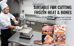 Amocart Commercial Electric Meat Bandsaw 650W 1800W Stainless Steel Countertop  Sawing Machine Frozen Fish Cutter for Pork