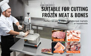 Bild in Galerie-Viewer laden, SucceBuy Commercial Electric Meat Bandsaw 650W 1800W Stainless Steel Countertop  Sawing Machine Frozen Fish Cutter for Pork
