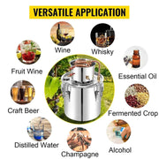 Load image into Gallery viewer, Amocart 50L Moonshine Still Alcohol Distiller w/ Water Pump Stainless Copper DIY Home Brew Ethanol Wine Essential OilBrewingKit
