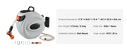 Load image into Gallery viewer, Amocart Retractable Hose Reel 180° Swivel Bracket Wall-Mounted Garden Water Hose Reel with 9-Pattern Nozzle Automatic Rewind

