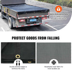 Amocart 18oz Dump Truck Mesh Tarp PVC Coated Heavy Duty Cover with Reinforced Webbing for Manual or Electric Dump Truck Syste