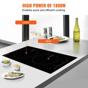 Load image into Gallery viewer, SucceBuy 2 Burners Electric Induction Cooktop Stove Hob Built-in Burner Cooker Sensor Touch Control Magnetic Cooker Hot Plate
