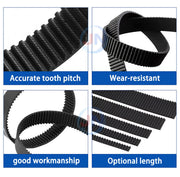 Load image into Gallery viewer, HTD5M Timing Belt Replacement Open Ended Transmission Conveyor Machine Belts Drive Belt Polyurethane HTD 5M  PU 15 Rubber Aramid
