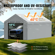 Load image into Gallery viewer, SucceBuy Carport Replacement Canopy Cover Garage Top Tent Shelter Tarp Heavy-Duty Waterproof &amp; UV Protected （Frame Not Include）
