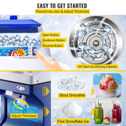 Load image into Gallery viewer, Amocart Commercial Ice Shaver Crusher 441LBS/H with 11LBS Hopper Electric Snow Cone Maker For Parties Events Snack Bar
