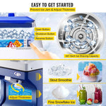 Amocart Commercial Ice Shaver Crusher 441LBS/H with 11LBS Hopper Electric Snow Cone Maker For Parties Events Snack Bar