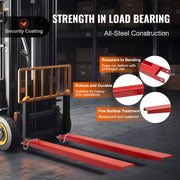 Load image into Gallery viewer, SucceBuy 1 Pair 72/82in Pallet Fork Extensions Sleeve Carbon Steel  with Pins Forklift Attachments for Warehouse Cargo Handling - AMOCART
