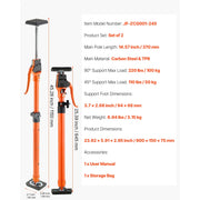 Load image into Gallery viewer, Amocart 2-Pack Cabinet Jack Support Pole Steel Telescopic Quick Support Rod Adjustable 3rd Hand System for Lifting Cargo Bars
