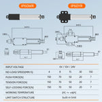 Mini telescopic linear actuator small micro 6V/12V/24VDC electric reciprocating lifting linear actuator stroke range 10-200mm
