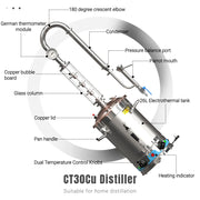 Load image into Gallery viewer, HOOLOO CT30Cu Distiller Small Home Brewing 220V/110V Moonshine Still Machine Rectification Brewing Equipment Whiskey Brandy Rum
