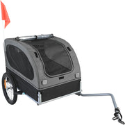 Load image into Gallery viewer, Amocart 88lbs Dog Bike Trailer Pet Cart Bicycle Carrier with Wheels Coupler Reflectors Flag Collapsible to Store for Dogs
