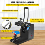 Amocart Hat Cap Heat Press 5.5 x 3.5 inch Heat Transfer Stamping Sublimation Machine Digital Display Clamshell DIY Advertising
