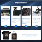 Amocart Heat Press 5 in 1 Heat Press Machine 12 x 15in Clamshell Sublimation Transfer Printer Digital Temperature Control