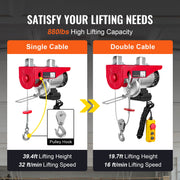 Load image into Gallery viewer, SucceBuy 200-800kg Electric Hoist with Wired/Wireless Remote Control Lifting Crane Cable Hoist Winch for Boat Garage Elevator
