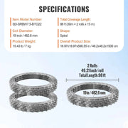Bild in Galerie-Viewer laden, SucceBuy Razor Wires Razor Barbed Wire Razor Wire Fencing Fence Double Spiral Barbed Wire Galvanized Wire Rolls Razor for Garden
