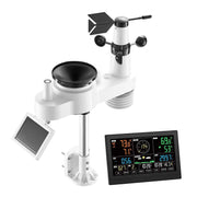 Bild in Galerie-Viewer laden, SucceBuy 7-in-1 Wi-Fi Weather Station &amp; APP Control, 7.5-Inch VA Display Solar Powered Sensor, Indoor &amp; Outdoor Weather Forecast
