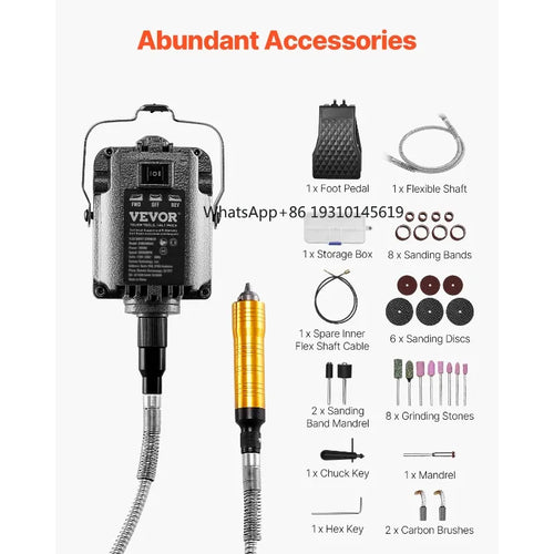 【From China】SucceBuy Flex Shaft Grinder 1000W 1200W Electric Flex Shaft Rotary Tool Carver Hanging Grinding Machine For Buffing