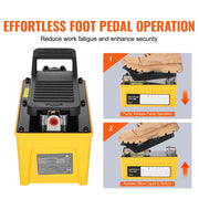 Load image into Gallery viewer, Amocart 10,000PSI Air Hydraulic Pump 0.42 Gal Reservoir Treadle Foot Pump for Automobile Repair Frame Machine &amp; Hydraulic Press
