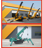 Customized Crawler Telescopic Boom Spider Crane with Hydraulic Remote Control，with Long Arm Fly Jib