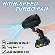 Load image into Gallery viewer, Powerful Air Blower Turbo Fan with Thrust 550g to Cleaning Fallen Leaves, Snow and Sand with 21V Makita-Style Battery
