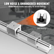 Bild in Galerie-Viewer laden, Amocart 2PCS Linear Guide Rails SBR12 SBR16 SBR20 SBR25 800-2200mm &amp; 4PCS UU Bearing Blocks Smooth Motion DIY Mills CNC Parts
