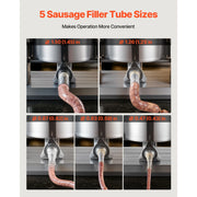 Load image into Gallery viewer, Amocart 55 LBS Electric Sausage Stuffer Stepless Speed Control and Foot Pedal with 5 Stuffing Tubes for Commercial &amp; Home Use
