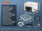 Load image into Gallery viewer, SucceBuy 2/3/6/10/15/30L Ultrasonic Cleaner with Heater Timer for Lab Tools Metal Parts Carburetor Brass Auto Parts Engine Parts
