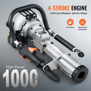 Load image into Gallery viewer, Amocart 37.77cc Gas-Powered T Post Driver 4-Stroke Engine Gasoline Fence Piling Pounder with 3 Post Driving Head(45/55/88 mm)
