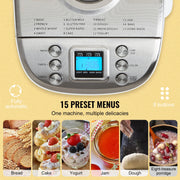 Load image into Gallery viewer, SucceBuy 3 LB Bread Maker 15-in-1 Dough Machine Nonstick Ceramic Pan Automatic Bread maker with Gluten Free Setting - AMOCART

