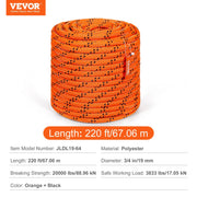 Load image into Gallery viewer, Amocart 220ft Dual-Weave Polyester Rope 48-Strand Outdoor Accessories Emergency Cord for Camping Swinging Rappelling Rescue
