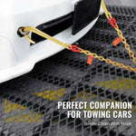 Amocart G80 V Towing Bridle Chain Towing with 15" J & Grab Hooks Transport Tow Chain Bridle for Flatbed Truck Wrecker Recovery