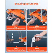 Load image into Gallery viewer, Amocart Hydraulic Lift Table 500lbs Capacity 47.2" Lifting Height Double Scissor Lift Table Cart with Wheels for Transportation
