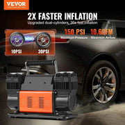 Load image into Gallery viewer, Amocart 10.6CFM Heavy Duty Air Compressor 30s Fast Inflation | Dual-Cylinder Portable Tire Inflator 12V 150PSI Offroad Air Pump
