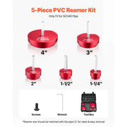 Load image into Gallery viewer, Amocart PVC Pipe Reamer Kit 5/7/9 PCS Fitting Socket Saver, Fits Standard 1/2" Drills Plumbing Tool Kit for SCH40 ABS CPVC Pipe
