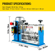 Load image into Gallery viewer, SucceBuy 370W 1.5-38mm Electric Wire Stripping Machine Cable Stripper 11 Channels Acrylic+Aluminum+Blade, Scrap Copper Recycling
