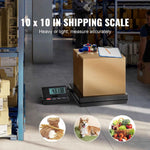 Amocart 110 lbs Digital Postal Shipping Scale with Timer 90° Foldable LCD Screen AC/DC Powered Package Scale for Laggage Home