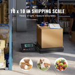 SucceBuy 110 lbs Digital Postal Shipping Scale with Timer 90° Foldable LCD Screen AC/DC Powered Package Scale for Laggage Home