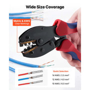 Load image into Gallery viewer, SucceBuy Crimping Tool Solar Connector Crimper Tool Kit Clear Metric &amp; AWG Markings with Solar Connectors Wrenches Storage Case - AMOCART
