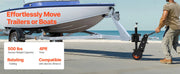 Charger l'image dans la visionneuse de galerie, SucceBuy Chariot de remorque de bateau à languette de 227 kg, réglable en hauteur de 33 à 59 cm, manuel ou électrique, pour caravanes et déménagement de marchandises
