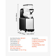 Charger l'image dans la visionneuse de galerie, Amocart 6L/1.6Gal Slushie Machine Commercial Slushy Maker Frozen Drink Maker w/ Self-Cleaning for Restaurants Bars for Slushie
