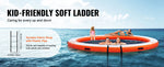 Amocart Inflatable Floating Dock 10x8FT Non-Slip Water Detachable Ladder Portable Carrying Bag Floating Platform Island Raft