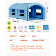 Load image into Gallery viewer, SucceBuy Inflatable Paint Booth Inflatable Spray Booth with Powerful Blower and Air Filter System Round Roof with Light Hook

