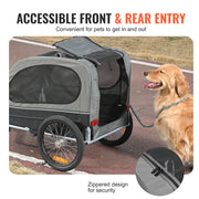 Load image into Gallery viewer, Amocart 88 lbs Dog Bike Trailer Pet Cart Bicycle Carrier with Wheels Coupler Reflectors Flag Collapsible to Store for Dogs
