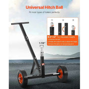 Load image into Gallery viewer, Amocart 600lbs Tongue Trailer Dolly with 16.5-22in Adjustable Height &amp; 1-7/8 in Hitch Ball Steel Boat Mover for Moving Car Rvs
